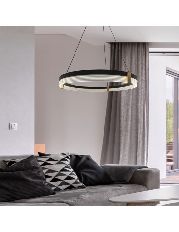 Light Prestige Lampa wisząca Plum 1 LED CCT duża czarna LP-0407/1P L BK Triangle - produkt 2