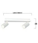 Lampy sufitowe regulowane - spoty - Light Prestige Spot Parma 2 2xGU10 + 1xLED CCT biały LP-0612/2WS WH - product 7