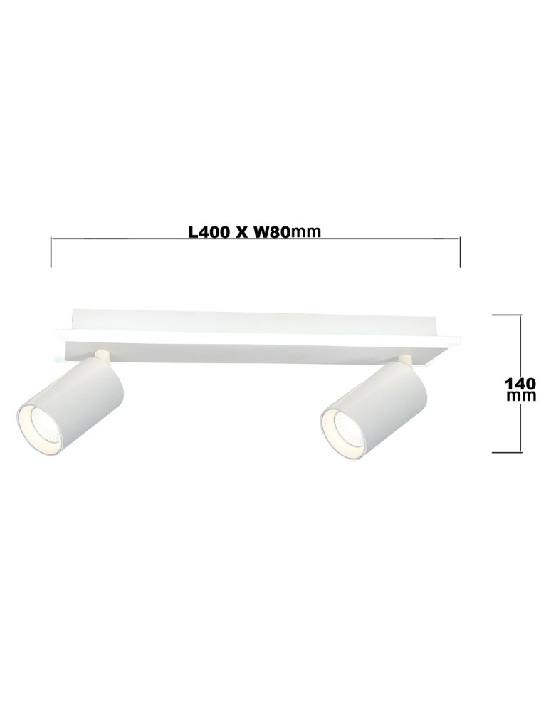 Light Prestige Spot Parma 2 2xGU10 + 1xLED CCT biały LP-0612/2WS WH