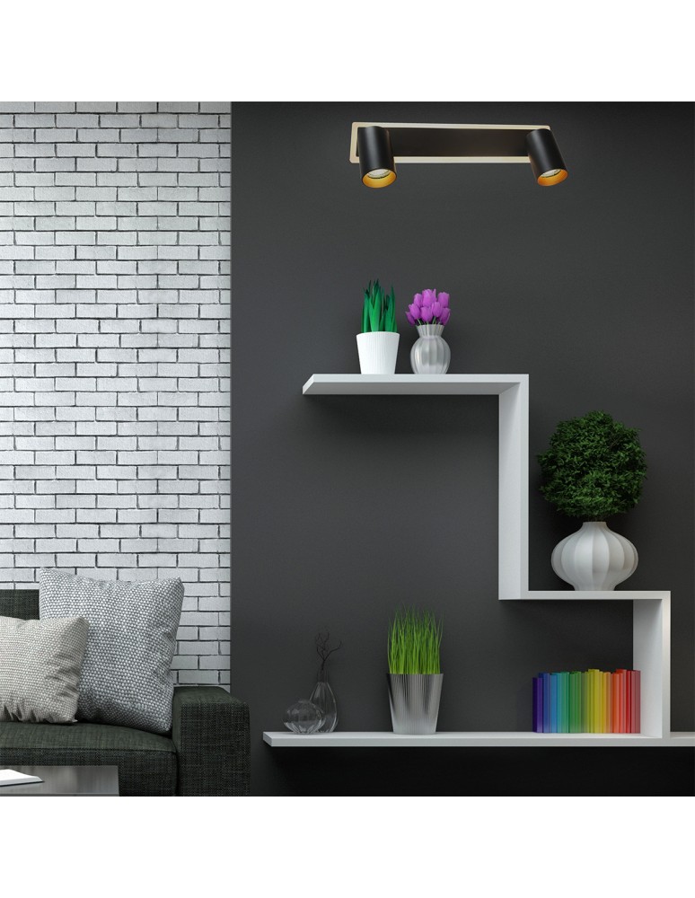 Light Prestige Spot Parma 2 2xGU10 + 1xLED CCT czarny LP-0612/2WS BK Light Prestige Spot Parma 2 2xGU10 + 1xLED CCT czarny LP-0612/2WS BK