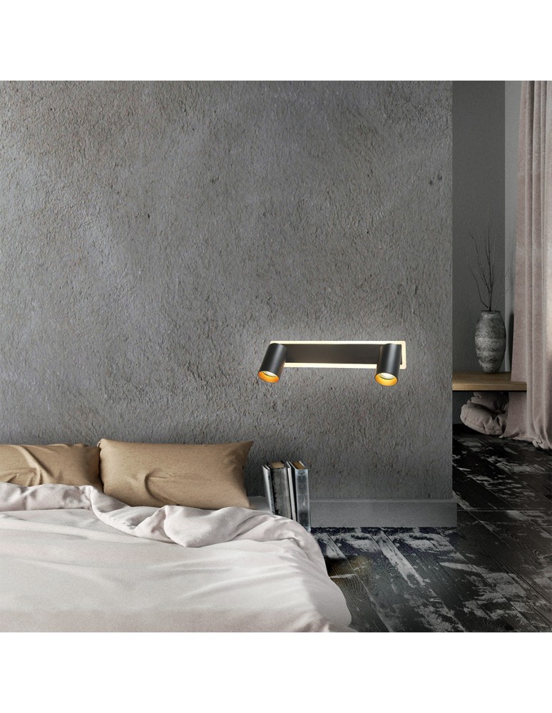 Light Prestige Spot Parma 2 2xGU10 + 1xLED CCT czarny LP-0612/2WS BK Light Prestige Spot Parma 2 2xGU10 + 1xLED CCT czarny LP-0612/2WS BK