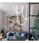 Light Prestige Lampa wisząca Rope Light 4M 1xLED biały/złoty LP-642/4M Light Prestige Lampa wisząca Rope Light 4M 1xLED biały/złoty LP-642/4M