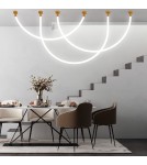 Light Prestige Lampa wisząca Rope Light 4M 1xLED biały/złoty LP-642/4M Light Prestige Lampa wisząca Rope Light 4M 1xLED biały/złoty LP-642/4M