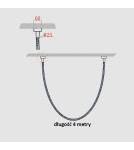 Light Prestige Lampa wisząca Rope Light 4M 1xLED biały/złoty LP-642/4M Light Prestige Lampa wisząca Rope Light 4M 1xLED biały/złoty LP-642/4M