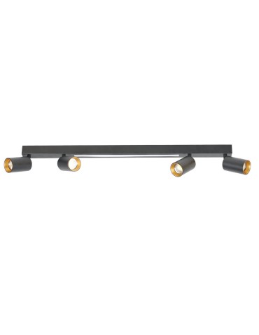 Light Prestige Lampa sufitowa Perugia 4xGU10 + 1xLED czarna LP-0703/4C BK