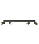 Light Prestige Lampa sufitowa Perugia 4xGU10 + 1xLED czarna LP-0703/4C BK Light Prestige Lampa sufitowa Perugia 4xGU10 + 1xLED czarna LP-0703/4C BK
