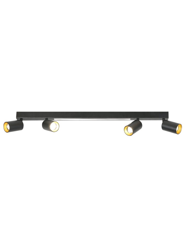 Light Prestige Lampa sufitowa Perugia 4xGU10 + 1xLED czarna LP-0703/4C BK Light Prestige Lampa sufitowa Perugia 4xGU10 + 1xLED czarna LP-0703/4C BK