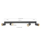 Light Prestige Lampa sufitowa Perugia 4xGU10 + 1xLED czarna LP-0703/4C BK Light Prestige Lampa sufitowa Perugia 4xGU10 + 1xLED czarna LP-0703/4C BK