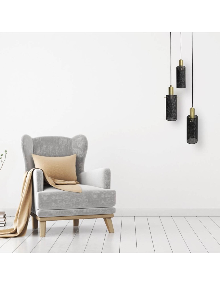Light Prestige Lampa wisząca Tirana 3xE27 czarna LP-945/3P BK Light Prestige Lampa wisząca Tirana 3xE27 czarna LP-945/3P BK