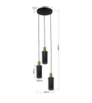 Light Prestige Lampa wisząca Tirana 3xE27 czarna LP-945/3P BK Light Prestige Lampa wisząca Tirana 3xE27 czarna LP-945/3P BK