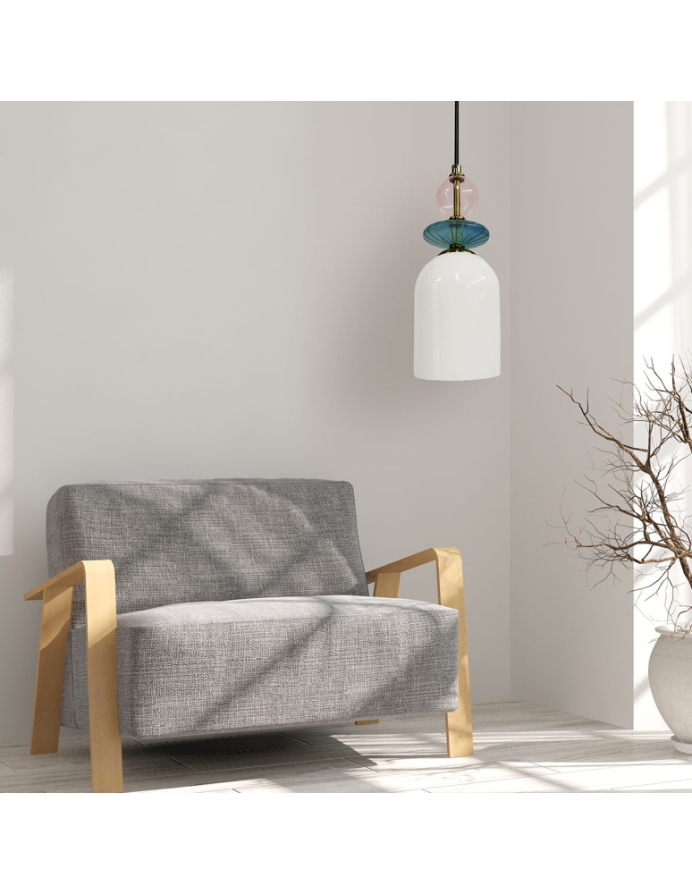 Light Prestige Lampa wisząca Tropea 1xE27 biała, średnia LP-2004/1P M WH Light Prestige Lampa wisząca Tropea 1xE27 biała, średnia LP-2004/1P M WH