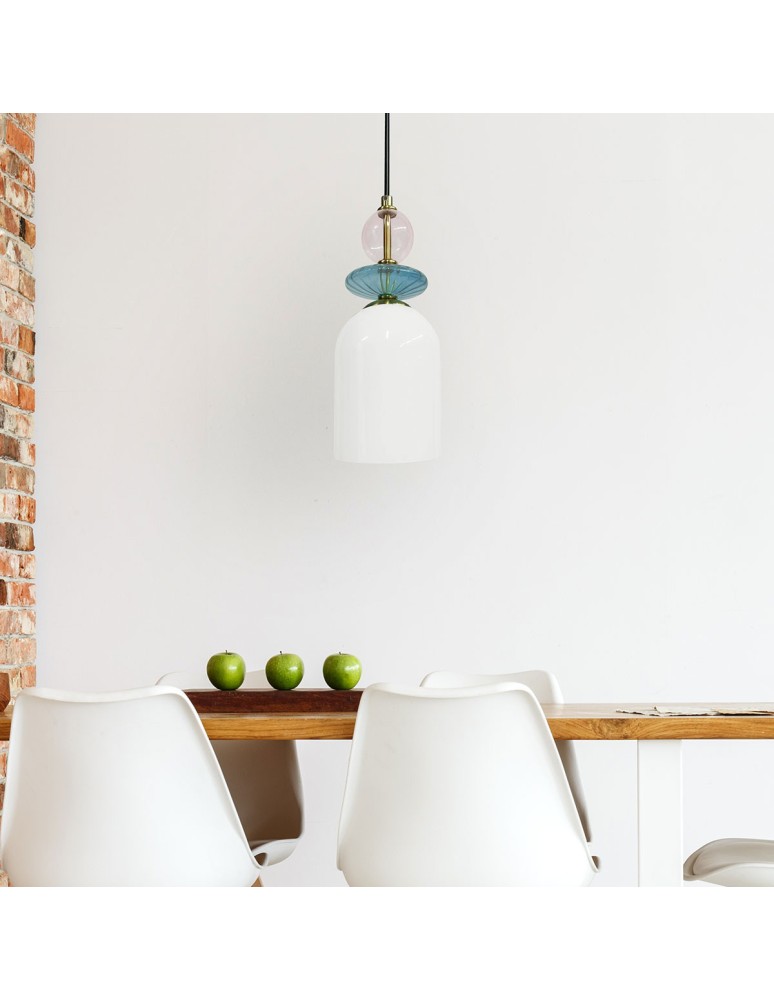 Light Prestige Lampa wisząca Tropea 1xE27 biała, średnia LP-2004/1P M WH Light Prestige Lampa wisząca Tropea 1xE27 biała, średnia LP-2004/1P M WH