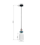 Light Prestige Lampa wisząca Tropea 1xE27 biała, średnia LP-2004/1P M WH Light Prestige Lampa wisząca Tropea 1xE27 biała, średnia LP-2004/1P M WH