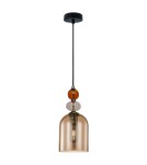 Lampy wiszące pojedyncze - Light Prestige Lampa wisząca Tropea 1xE27 bursztynowa, średnia LP-2004/1P M AM - product 1