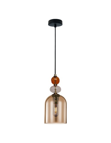 Light Prestige Lampa wisząca Tropea 1xE27 bursztynowa, średnia LP-2004/1P M AM