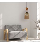 Lampy wiszące pojedyncze - Light Prestige Lampa wisząca Tropea 1xE27 bursztynowa, średnia LP-2004/1P M AM - product 3