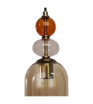 Lampy wiszące pojedyncze - Light Prestige Lampa wisząca Tropea 1xE27 bursztynowa, średnia LP-2004/1P M AM - product 6