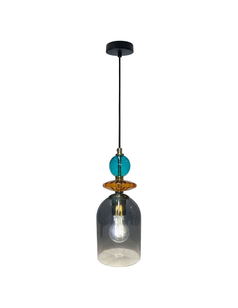 Light Prestige Lampa wisząca Tropea 1xE27 dymna, średnia LP-2004/1P M SM Light Prestige Lampa wisząca Tropea 1xE27 dymna, średnia LP-2004/1P M SM