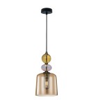 Light Prestige Lampa wisząca Tropea 1xE27 bursztynowa, mała LP-2004/1P S AM Light Prestige Lampa wisząca Tropea 1xE27 bursztynowa, mała LP-2004/1P S AM