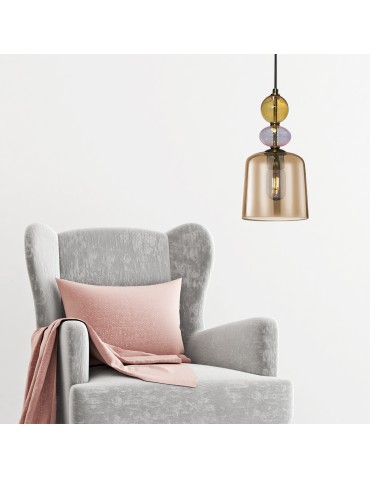 Light Prestige Lampa wisząca Tropea 1xE27 bursztynowa, mała LP-2004/1P S AM - product 2