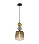 Light Prestige Lampa wisząca Tropea 1xE27 bursztynowa, mała LP-2004/1P S AM Light Prestige Lampa wisząca Tropea 1xE27 bursztynowa, mała LP-2004/1P S AM