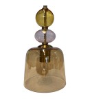 Light Prestige Lampa wisząca Tropea 1xE27 bursztynowa, mała LP-2004/1P S AM Light Prestige Lampa wisząca Tropea 1xE27 bursztynowa, mała LP-2004/1P S AM