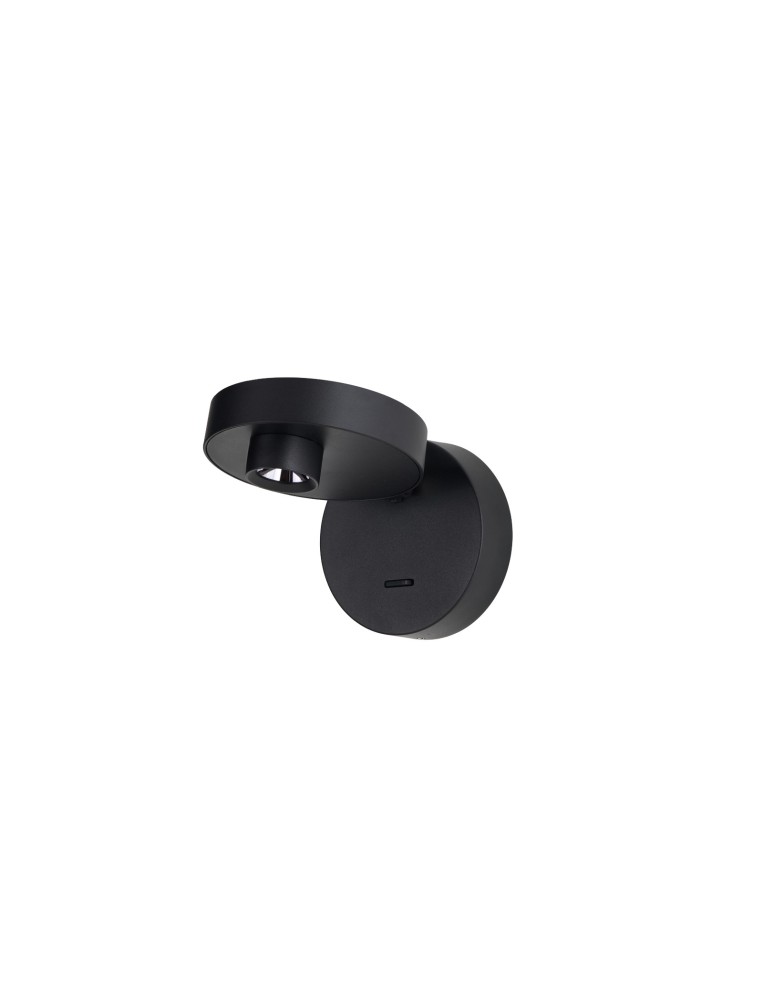 Azzardo ISEO WALL BK Czarny Mat 1xLED Kinkiet Regulowany z Włącznikiem AZ5631