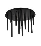 Lampy sufitowe nowoczesne - Azzardo ILIOS 12 Sufitowa 3-STEP DIMM BK Czarny Mat 16xLED 3 Tryby Jasności Rurki Sople AZ5753 - product 1
