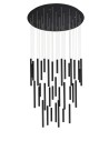 Azzardo ILIOS 36 Wisząca 3-STEP DIMM BK Czarny Mat 40xLED 3 Tryby Jasności Rurki Sople AZ5747