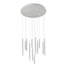 Lampy wiszące rurki - Azzardo ILIOS 12 Wisząca 3-STEP DIMM WH Biały 16xLED 3 Tryby Jasności Rurki Sople AZ5746 - product 1