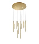 Lampy wiszące rurki - Azzardo ILIOS 12 Wisząca 3-STEP DIMM GO Złoty Połysk 16xLED 3 Tryby Jasności Rurki Sople AZ5745 - product 1