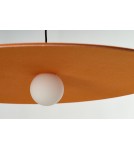 Lampy wiszące designerskie - Azzardo FREYA ORANGE Pomarańczowy 1xLED Wisząca Filcowa Kapelusz AZ5906 - product 6