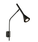 Kinkiety na wysięgniku - Azzardo CYGNUS WALL BK Czarny 1xGU10 Kinkiet AZ5624 - product 1
