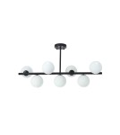Lampy wiszące kule - YASKR Lampa Sufitowa Bolti 7xE14 czarna PLC0104-BK 101 cm  - product 1