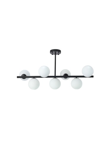 YASKR Lampa Sufitowa Bolti 7xE14 czarna PLC0104-BK 101 cm