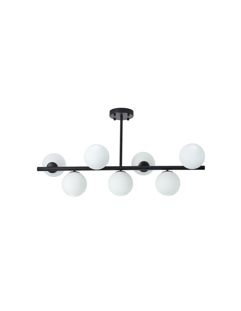 YASKR Lampa Sufitowa Bolti 7xE14 czarna PLC0104-BK 101 cm 