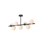 Lampy wiszące kule - YASKR Lampa Sufitowa Bolti 7xE14 czarna PLC0104-BK 101 cm  - product 3