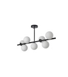 Lampy wiszące kule - YASKR Lampa Sufitowa Bolti 7xE14 czarna PLC0104-BK 101 cm  - product 4
