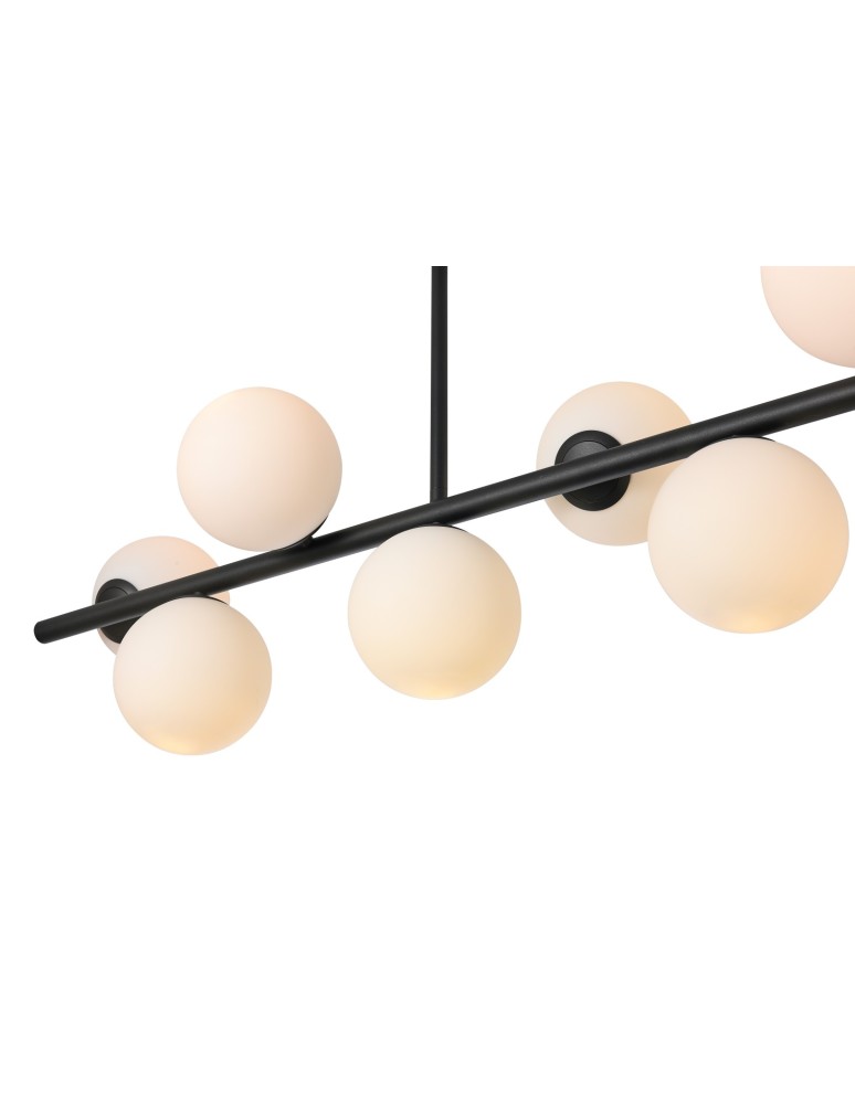 YASKR Lampa Sufitowa Bolti 7xE14 czarna PLC0104-BK 101 cm