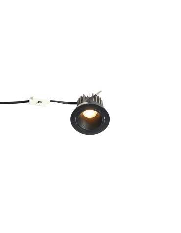 YASKR Oczko podtynkowe Pik LED czarne RL0106-CCT-BK