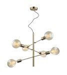 Lampy wiszące - ITALUX Madalyn Wisząca 6xE27 MDM3582/6 AB - product 1
