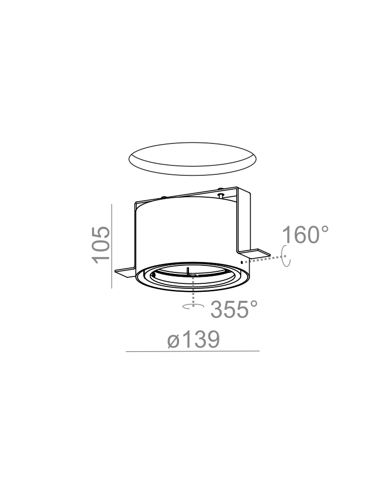 Lampy podtynkowe bezramkowe - trimless - Aqform RING 111 trimless 12V Wpust 37161-0000-T8-PH - product kolory-swiatla.pl 2