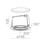 Lampy podtynkowe okrągłe - Aqform RING 111 12V Wpust 37151-0000-T8-PH - product 2