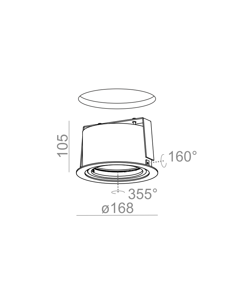 Lampy podtynkowe okrągłe - Aqform RING 111 12V Wpust 37151-0000-T8-PH - product kolory-swiatla.pl 2