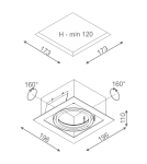 Lampy podtynkowe kwadratowe - Aqform SQUARES 111x1 230V Wpust 35011-0000-U8-PH - produkt 2