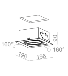 Lampy podtynkowe kwadratowe - Aqform SQUARES 111x1 12V Wpust 30511-0000-T8-PH - product 2