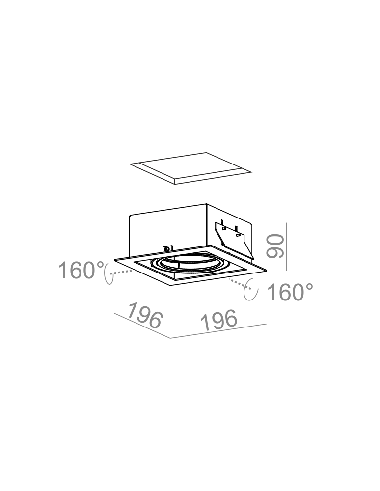 Aqform SQUARES 111x1 12V Wpust 30511-0000-T8-PH