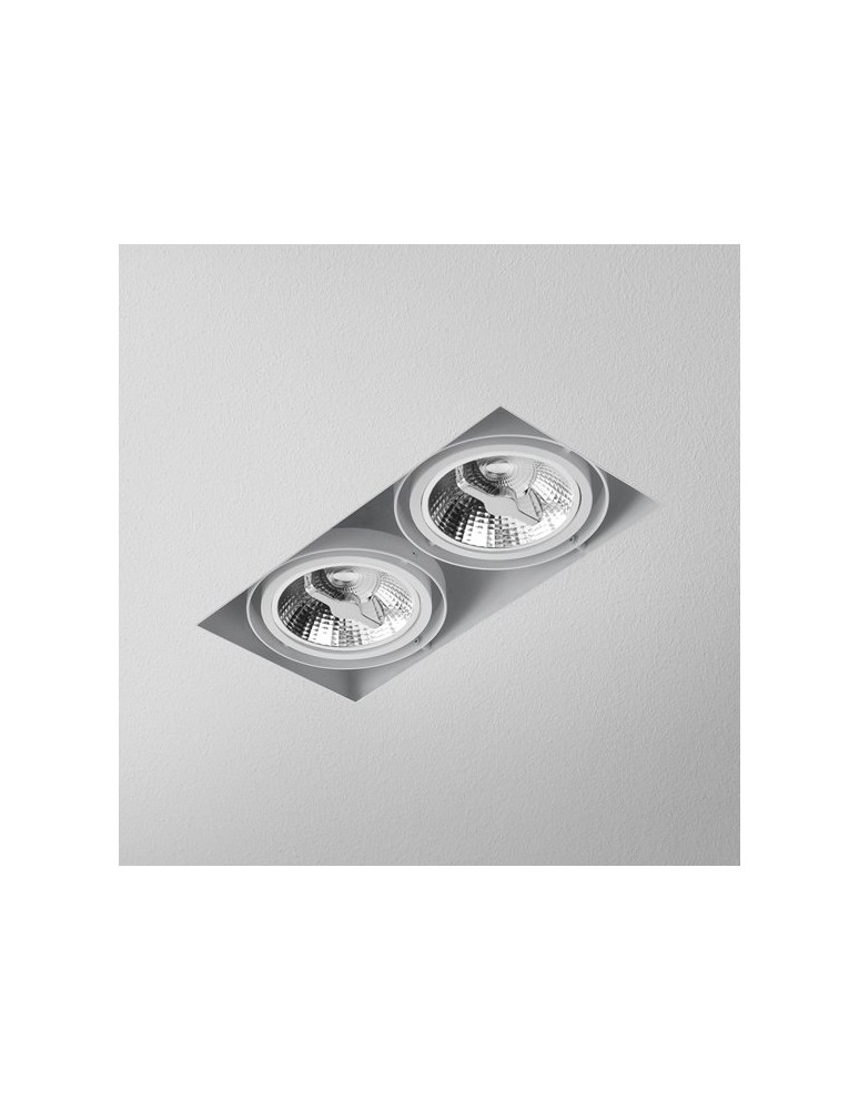 Lampy podtynkowe bezramkowe - trimless - Aqform SQUARES 111x2 trimless 230V Wpust 37512-0000-U8-PH - produkt kolory-swiatla.pl 1