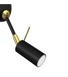 Milagro Kinkiet IRIS Black/Gold 1x mini GU10 MLP7269 Milagro Kinkiet IRIS Black/Gold 1x mini GU10 MLP7269