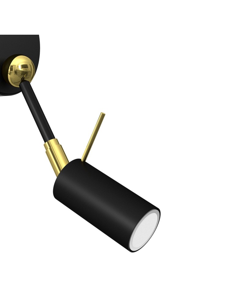 Milagro Kinkiet IRIS Black/Gold 1x mini GU10 MLP7269 Milagro Kinkiet IRIS Black/Gold 1x mini GU10 MLP7269